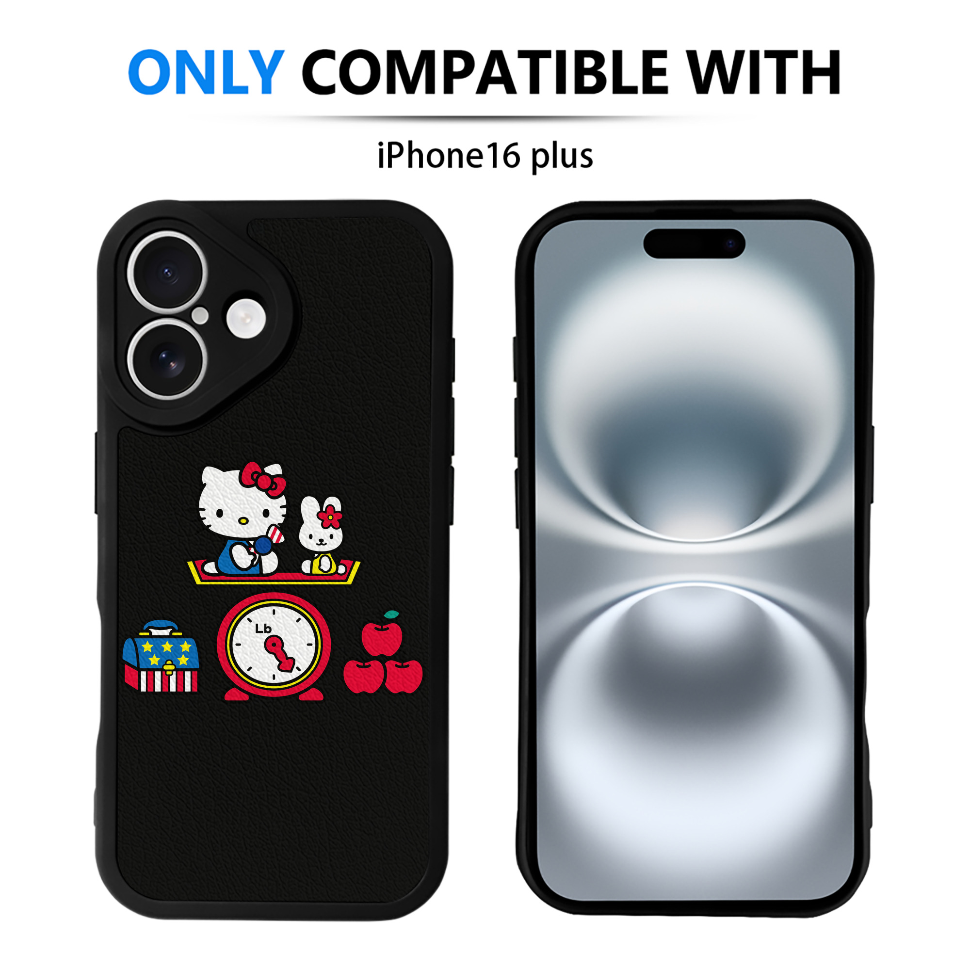 （画像用） Hello Kitty ハローキティ 【iPhone 16シリーズ対応】シリコンスマホケース（レザー調） 材質：シリコン